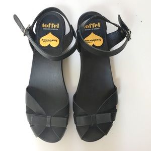 Swedish Hasbeens Black Papillon - Size 38 NWOT